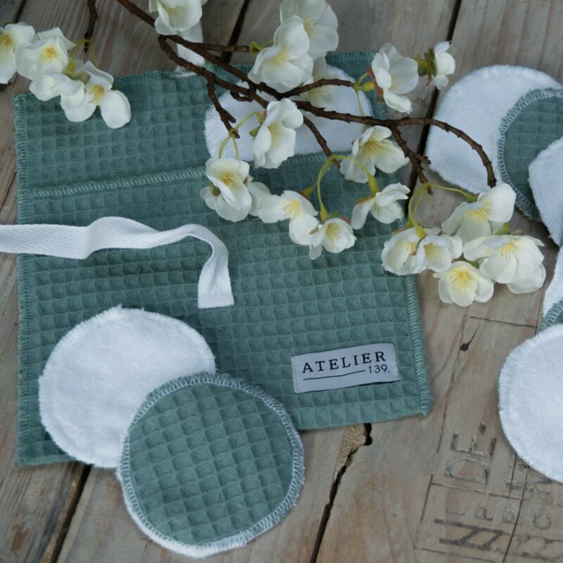 Trousse de cotons réutilisables MAGNOLIA atelier 139 made in france