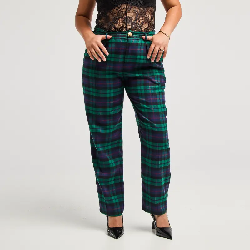 pantalon milan tartan atelier 139 mode prêt-à-porter femme made in france